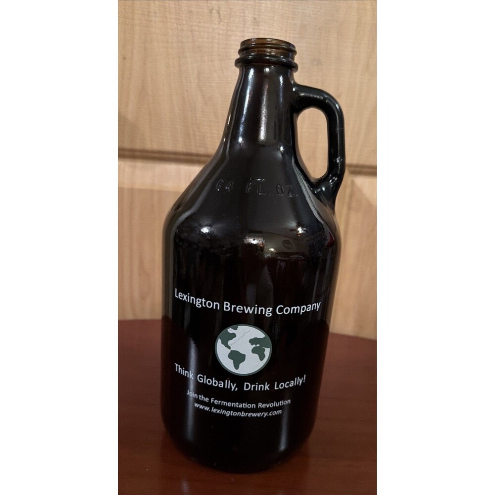 Lexington Brewing Co. 64 Oz Growler Think Globally, Drink Locally. Lexington MI.